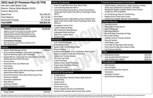 2022 Audi Q7 55 Premium Plus