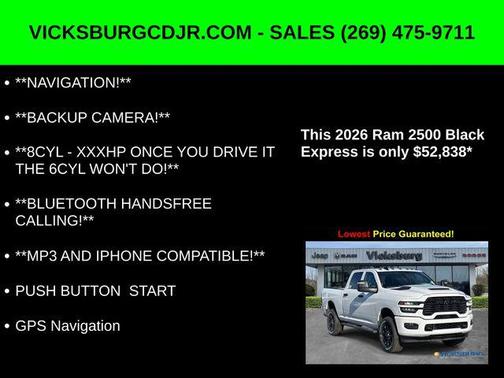 2026 RAM 2500 Black Express Crew Cab 4x4 6'4' Box