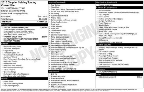 2010 Chrysler Sebring Touring