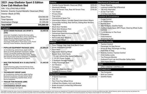 2021 Jeep Gladiator Sport S