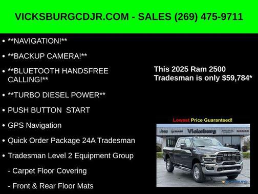 2025 RAM 2500 Tradesman Crew Cab 4x4 6'4' Box
