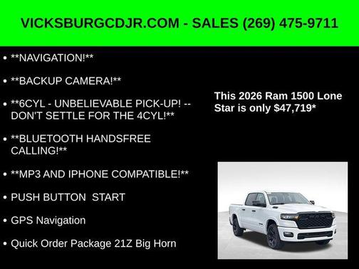 2026 RAM 1500 Big Horn/Lone Star