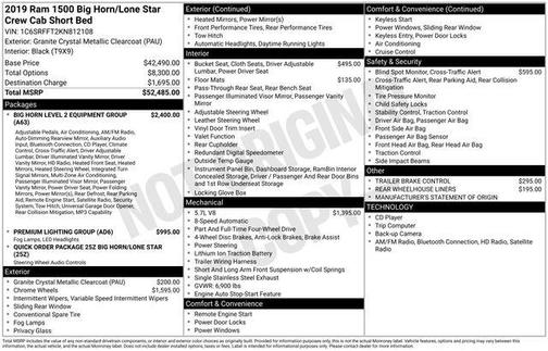 2019 RAM 1500 Big Horn