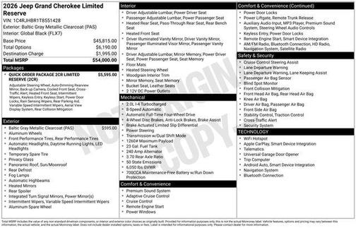 Pas 2026 Jeep Grand Cherokee Limited