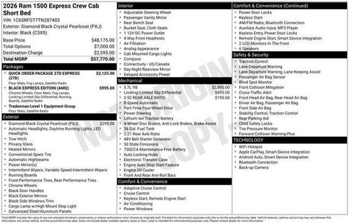 2026 RAM 1500 Express
