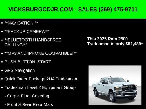 2025 RAM 2500 Tradesman Crew Cab 4x4 6'4' Box
