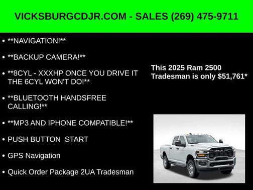 2025 RAM 2500 Tradesman Crew Cab 4x4 6'4' Box