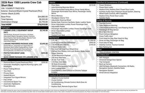 Diamond Black 2026 RAM 1500 Laramie