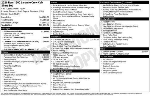 2026 RAM 1500 Laramie