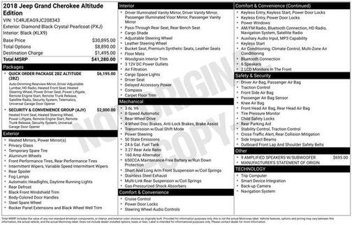 2018 Jeep Grand Cherokee Altitude