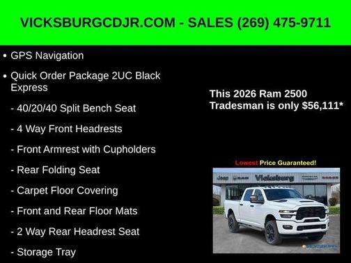 2026 RAM 2500 Black Express Crew Cab 4x4 6'4' Box