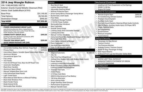 2014 Jeep Wrangler Rubicon