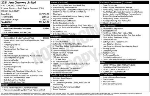 2021 Jeep Cherokee Limited