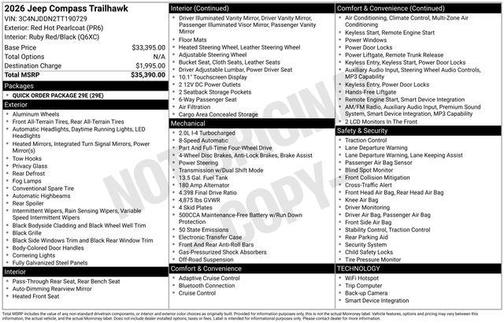 2026 Jeep Compass Trailhawk