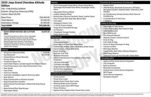 2020 Jeep Grand Cherokee Altitude