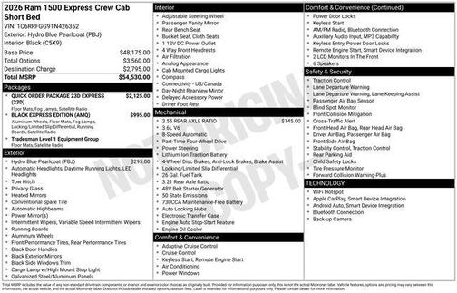 Blue Pearl 2026 RAM 1500 Express