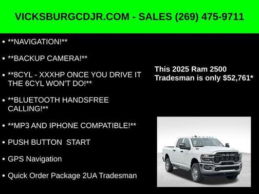2025 RAM 2500 Tradesman Crew Cab 4x4 6'4' Box