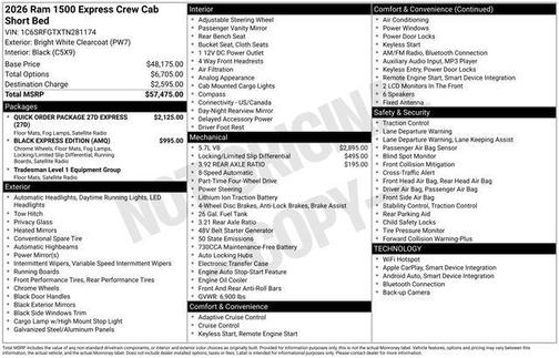 2026 RAM 1500 Express
