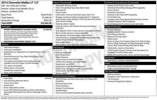 2014 Chevrolet Malibu 1LT