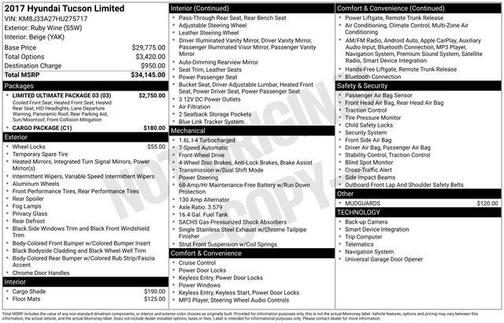 2017 Hyundai TUCSON Limited