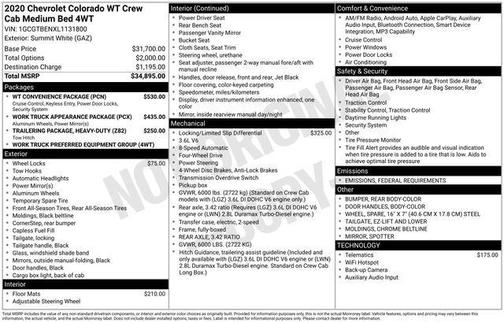 2020 Chevrolet Colorado WT