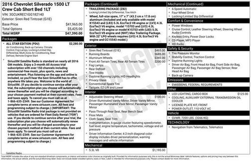2016 Chevrolet Silverado 1500 1LT