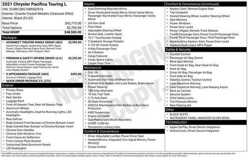 2021 Chrysler Pacifica Touring L