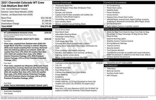 Satin Steel Metallic 2021 Chevrolet Colorado WT