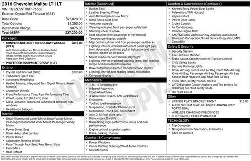 2016 Chevrolet Malibu 1LT