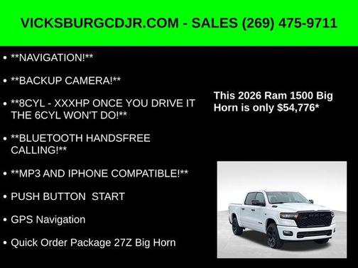 2026 RAM 1500 Big Horn/Lone Star
