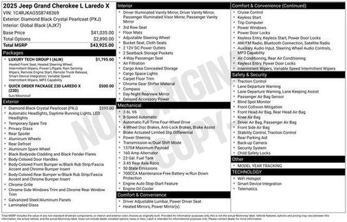 2025 Jeep Grand Cherokee L Laredo