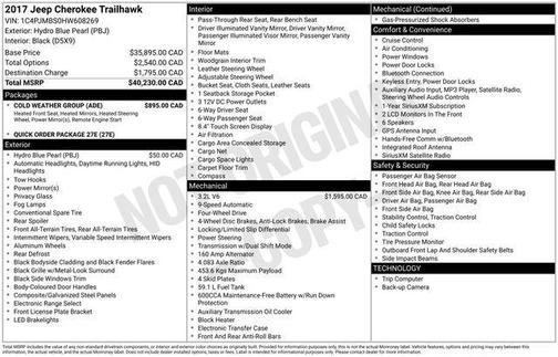 2017 Jeep Cherokee Trailhawk