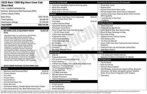 Red 2023 RAM 1500 Big Horn/Lone Star