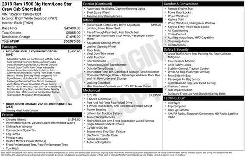 2019 RAM 1500 Big Horn