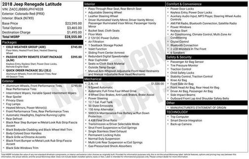 Colorado Red 2018 Jeep Renegade Latitude
