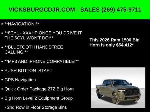 2026 RAM 1500 Big Horn/Lone Star