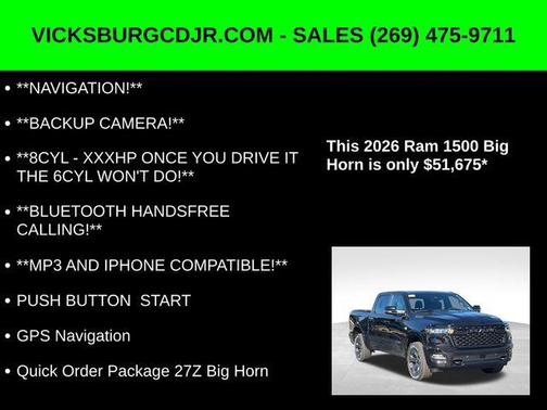 2026 RAM 1500 Big Horn/Lone Star