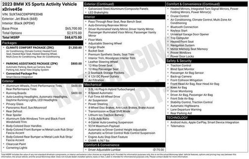 2023 BMW X5 PHEV xDrive45e
