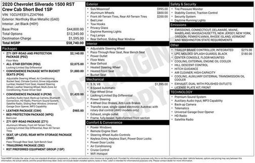 2020 Chevrolet Silverado 1500 RST