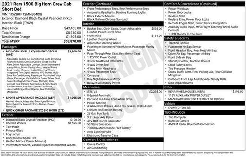 2021 RAM 1500 Big Horn/Lone Star