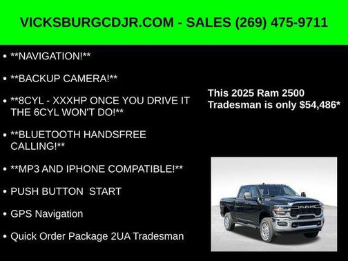2025 RAM 2500 Tradesman Crew Cab 4x4 6'4' Box