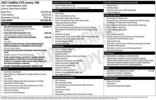 2021 Cadillac CT5 Luxury RWD