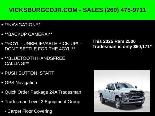 2025 RAM 2500 Tradesman Crew Cab 4x4 6'4' Box