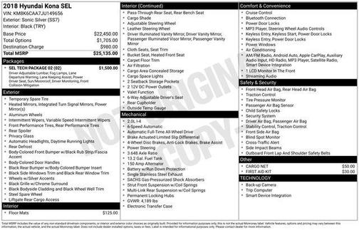 2018 Hyundai KONA SEL