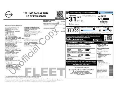 Brilliant Silver Metallic 2021 Nissan Altima 2.5 SV