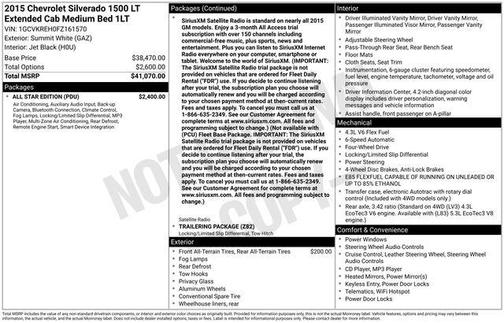 2015 Chevrolet Silverado 1500 1LT