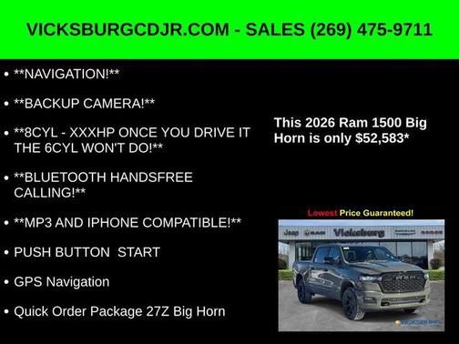 2026 RAM 1500 Big Horn/Lone Star