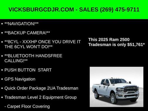 2025 RAM 2500 Tradesman Crew Cab 4x4 6'4' Box