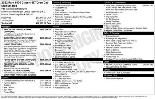 2022 RAM 1500 Classic SLT
