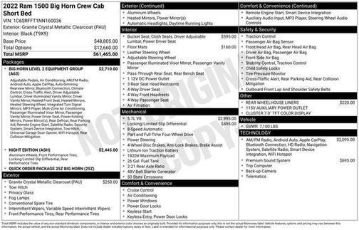 2022 RAM 1500 Big Horn/Lone Star